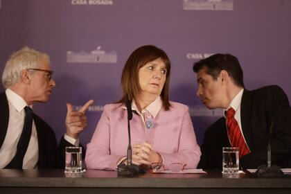 La ministra de Seguridad, Patricia Bullrich, en la Casa Rosada