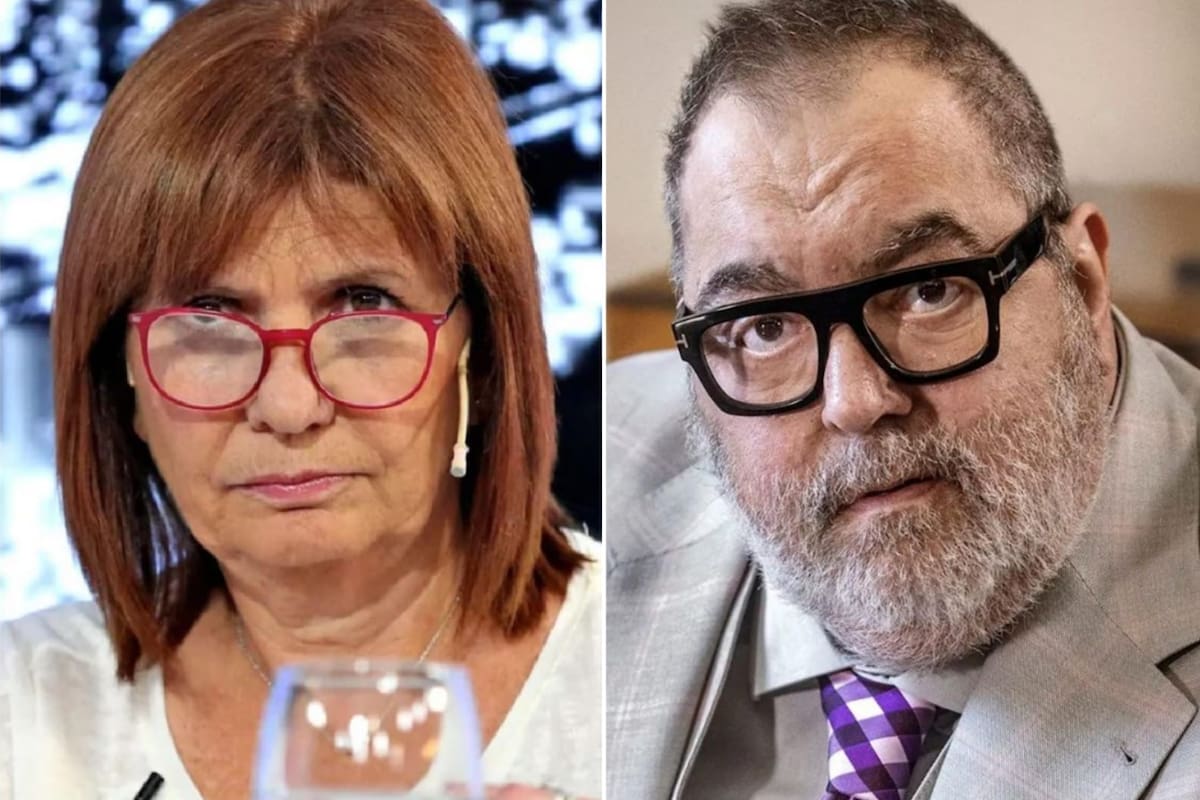 La ministra de Seguridad, Patricia Bullrich, y el periodista Jorge Lanata