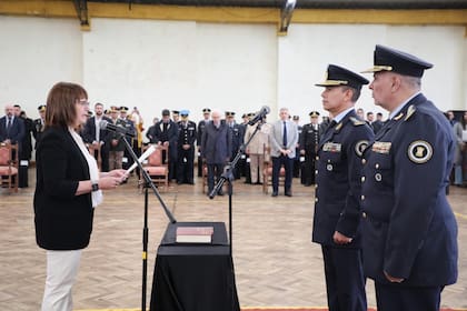 La ministra Patricia Bullrich tomó juramento el pasado viernes al director y al subdirector del SPF, Fernando Martínez y Diego Morel, respectivamente