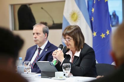 La ministra Patricia Bullrich y el secretario de Lucha contra el Narcotráfico y Criminalidad Organizada, Martín Verrier