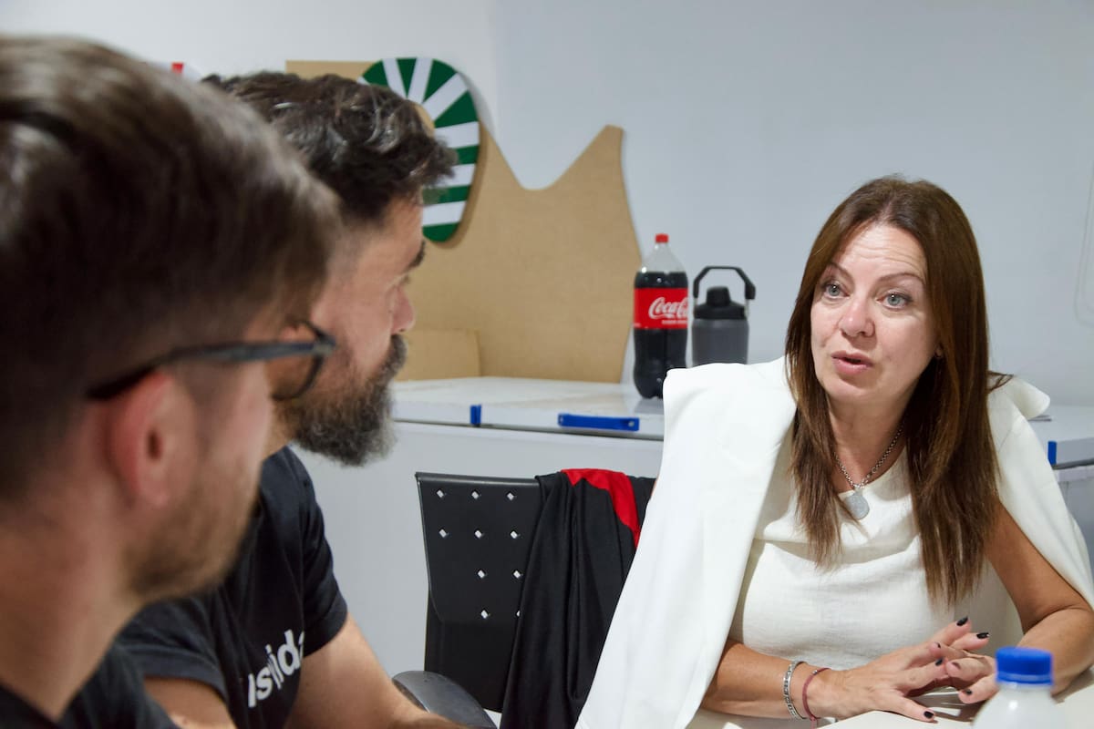 La ministra Pettovello, en un comedor de la comunidad evangélica