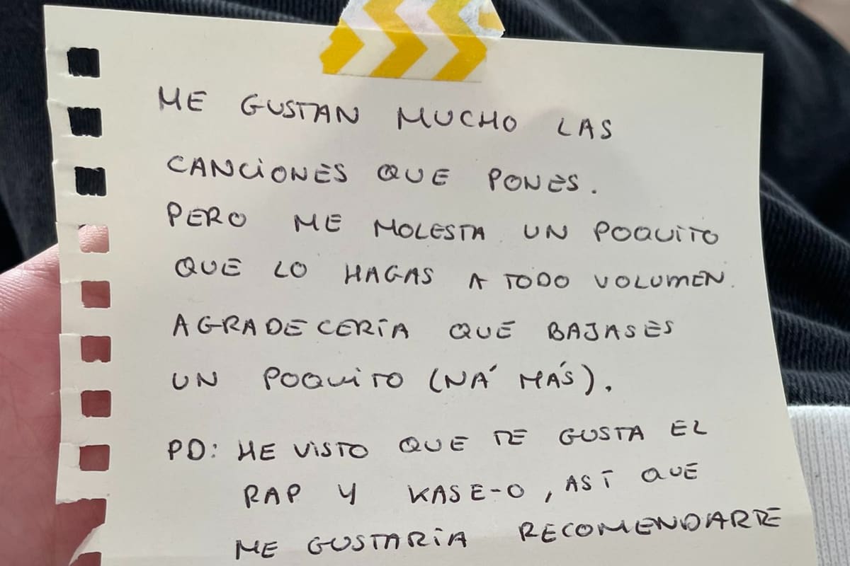 La misiva enviada por los vecinos causó furor en redes sociales (Foto: Captura Twitter)