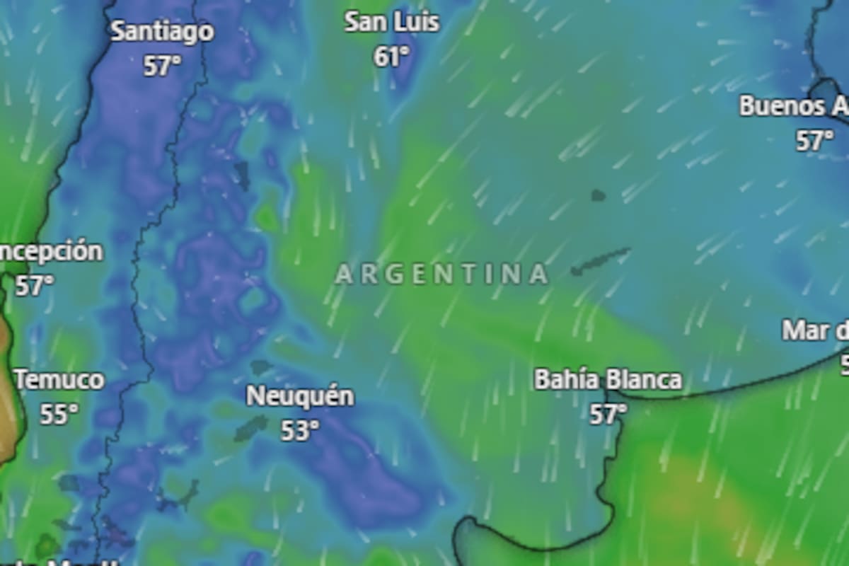 La mitad de la semana presenta caída de agua y condiciones térmicas frescas en gran parte de la Argentina