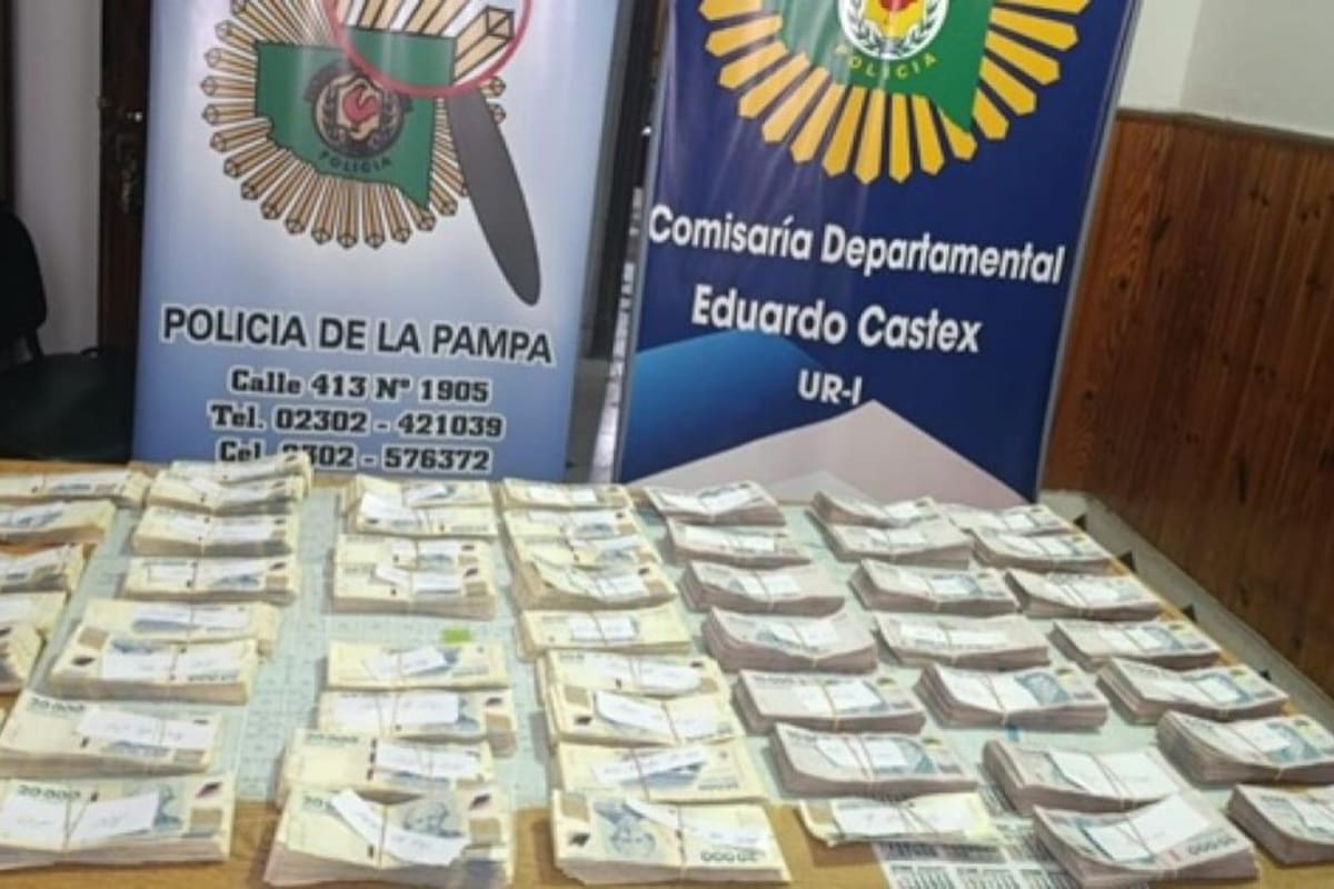 La mochila tenía $90 millones adentro - Policía de La Pampa