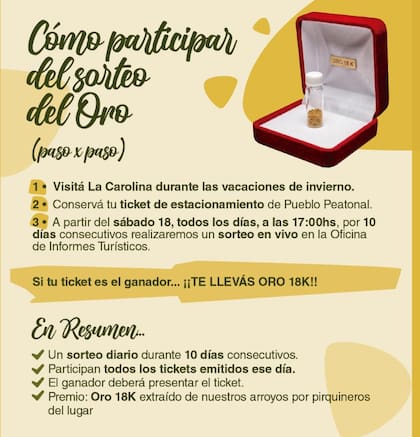 La modalidad del sorteo según la Municipalidad