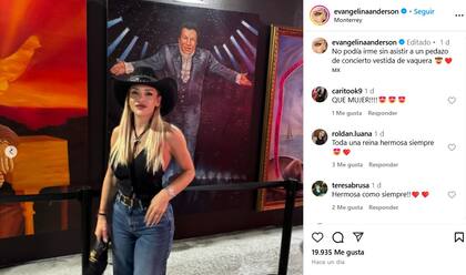 La modelo asistió a un concierto de vaqueros en su despedida de México