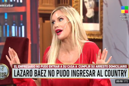 La modelo habló en el programa de anoche de Polémica en el bar sobre los barrios privados en relación a la protesta en el country de Ayres del Pilar por el arresto domiciliario de Lázaro Báez