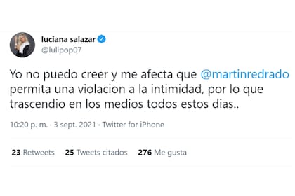 La modelo mostró su enojo a través de su cuenta de Twitter