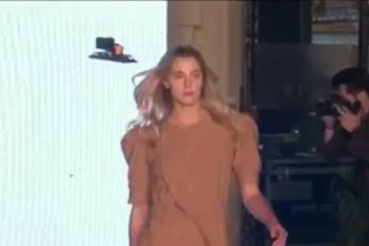 La modelo no sufrió heridas