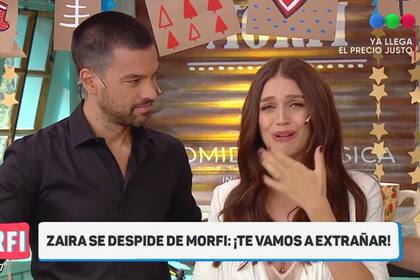 La modelo se despidió de Morfi, todos a la mesa, entre lágrimas dejó la pantalla de Telefe