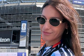 El look de Pampita en la final del Mundial en Nueva York