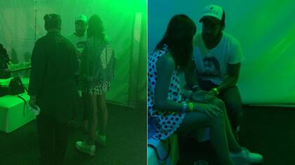 La modelo y el actor jugaron al gato y el ratón en el vip del Sónar 2015