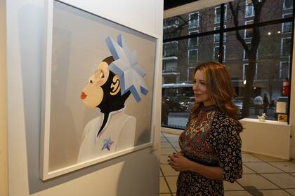 La Mona, de Edgardo Giménez, una de las obras subastadas. "Destaco la generosidad de los artistas de mayor trayectoria al presentarse junto a las nuevas voces del arte contemporáneo", detalló Baskis