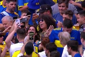 La Mona Jiménez, presente en el Maracaná para ver a Boca en la Copa Libertadores