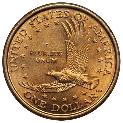 La moneda con error mula tiene en su reverso la imagen de un dólar de Sacagawea
