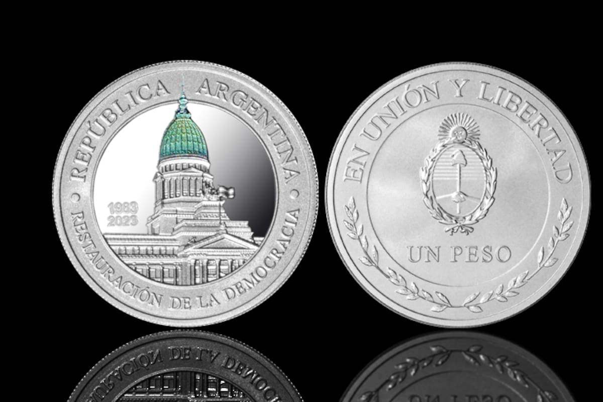 La moneda conmemorativa de plata que presentó el Banco Central