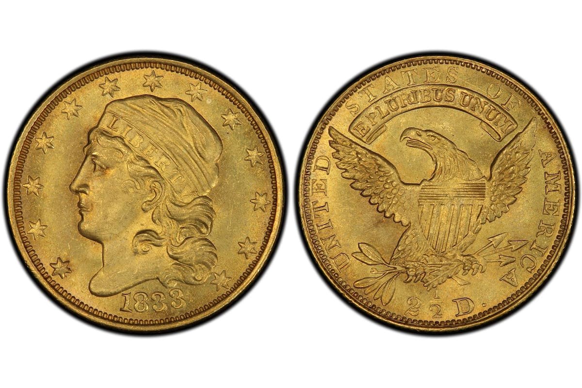 La moneda de 1833 tiene un efecto en su diseño que la destaca y la convierte en una pieza codiciada