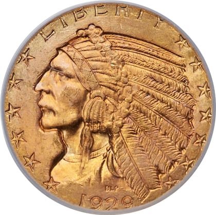 La moneda de 1929 lleva en su diseño la cabeza de un nativo estadounidense