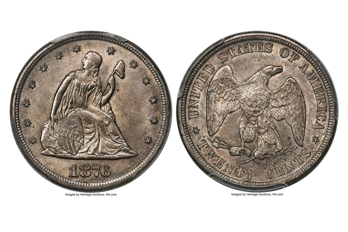 La moneda de 20 centavos de dólar que se subastó por US$870.000