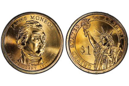 La moneda de 2008 que alcanzó un valor superior a los US$20.000 es parte de la serie conocida como “Presidential Dollars”