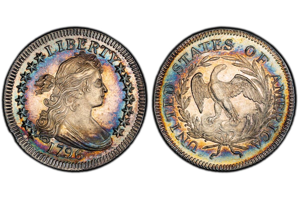 La moneda de 25 centavos acuñada en 1796 podría alcanzar una venta elevada debido a su combinación de escasez, estado de conservación y particularidades de acuñación