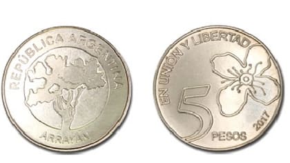 La moneda de $5.