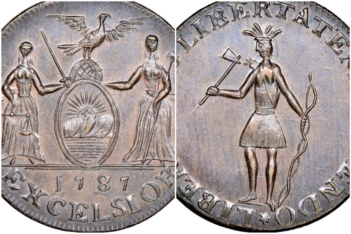 La moneda de cobre que se subastó en miles de dólares fue acuñada por un particular