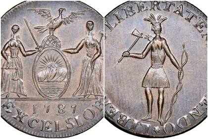 La moneda de cobre que se subastó en miles de dólares fue acuñada por un particular