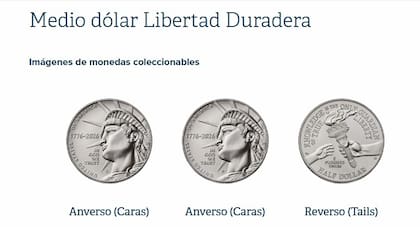 La moneda de medio dólar ya está en circulación en 2026 (Casa de la Moneda de Estados Unidos)