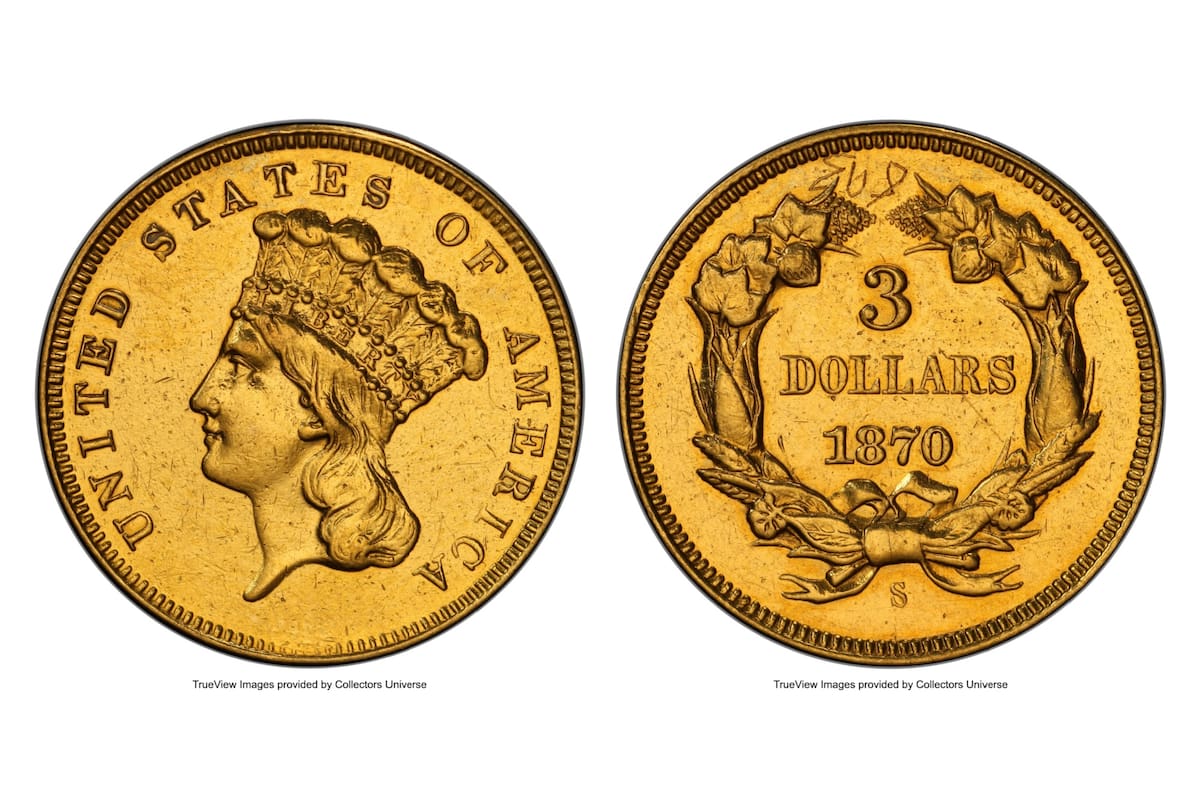 La moneda de tres dólares que llegó a valer más de cinco millones de dólares