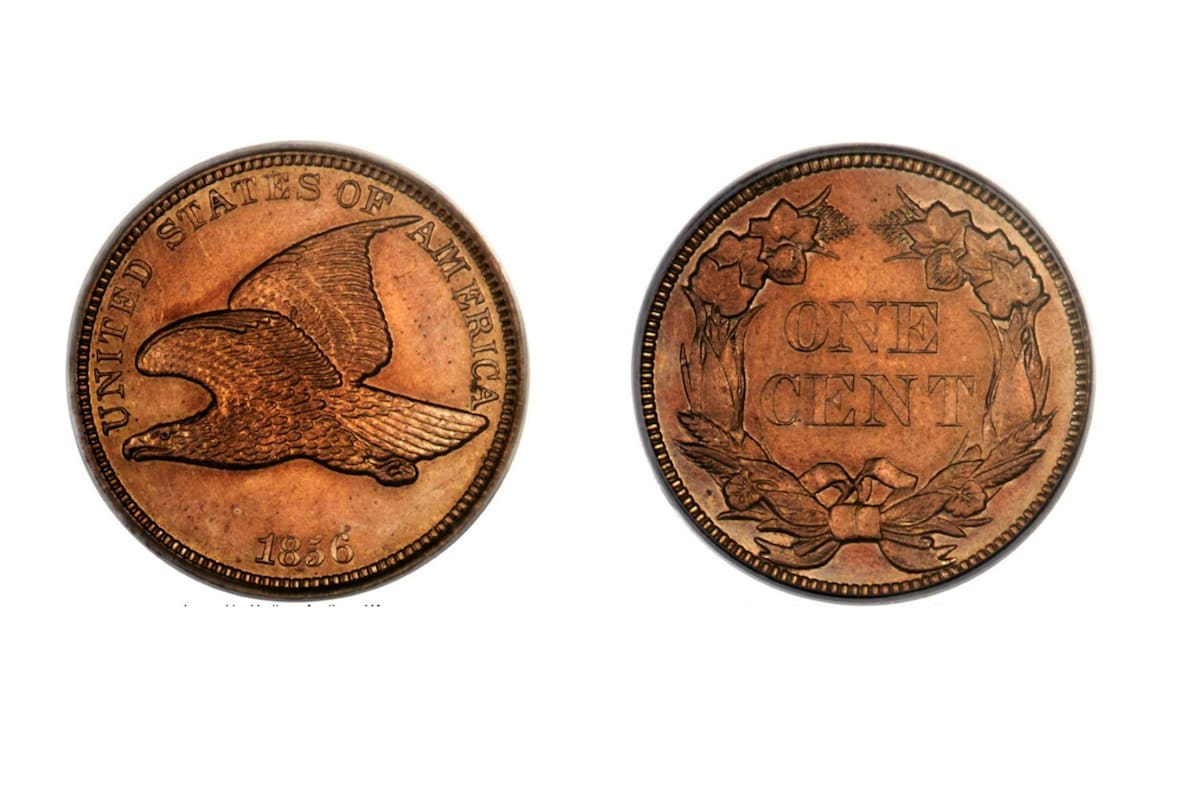 La moneda de un centavo es un ejemplar de “prueba” de 1856