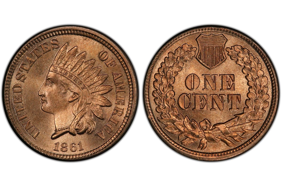 La moneda valiosa pertenece a la serie acuñada en 1861 en Filadelfia