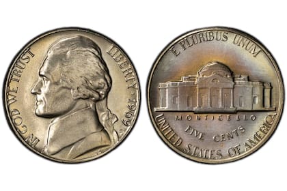 La moneda valiosa pertenece a la serie Jefferson Nickel de 1969