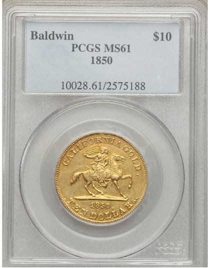 La moneda vendida en Heritage Auctions recibió la calificación de MS61 por su buen estado de conservación