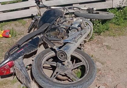 La moto involucrada.