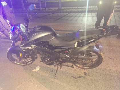La moto secuestrada