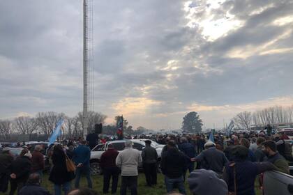 La movilización en Azul