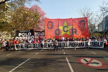 La movilización es encabezada por la Organizacion Clasista Revolucionaria (OCR)
