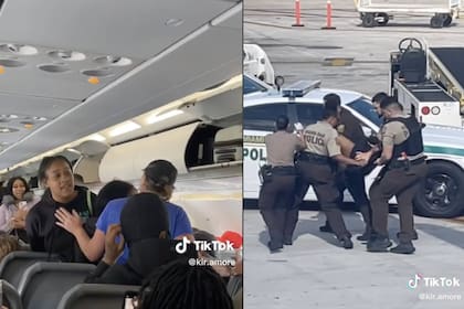 La mujer causó disturbios en un avión que estaba por salir del aeropuerto de Miami