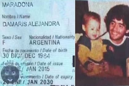 La mujer compartió una captura de su documento y una foto en la que está junto a Diego