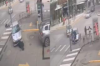 Una mujer que manejaba con una licencia de conducir falsa chocó y atropelló a dos peatones en Mar del Plata