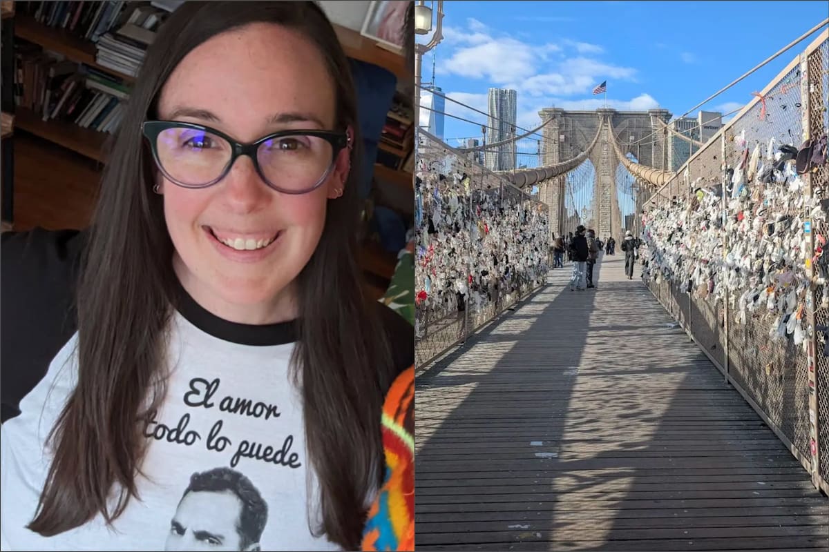 La mujer dedicó un mes a retirar desechos acumulados en las zonas de seguridad del Puente de Brooklyn y recolectó una gran variedad de objetos