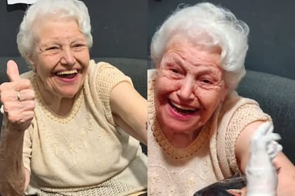 La mujer emocionó a todos