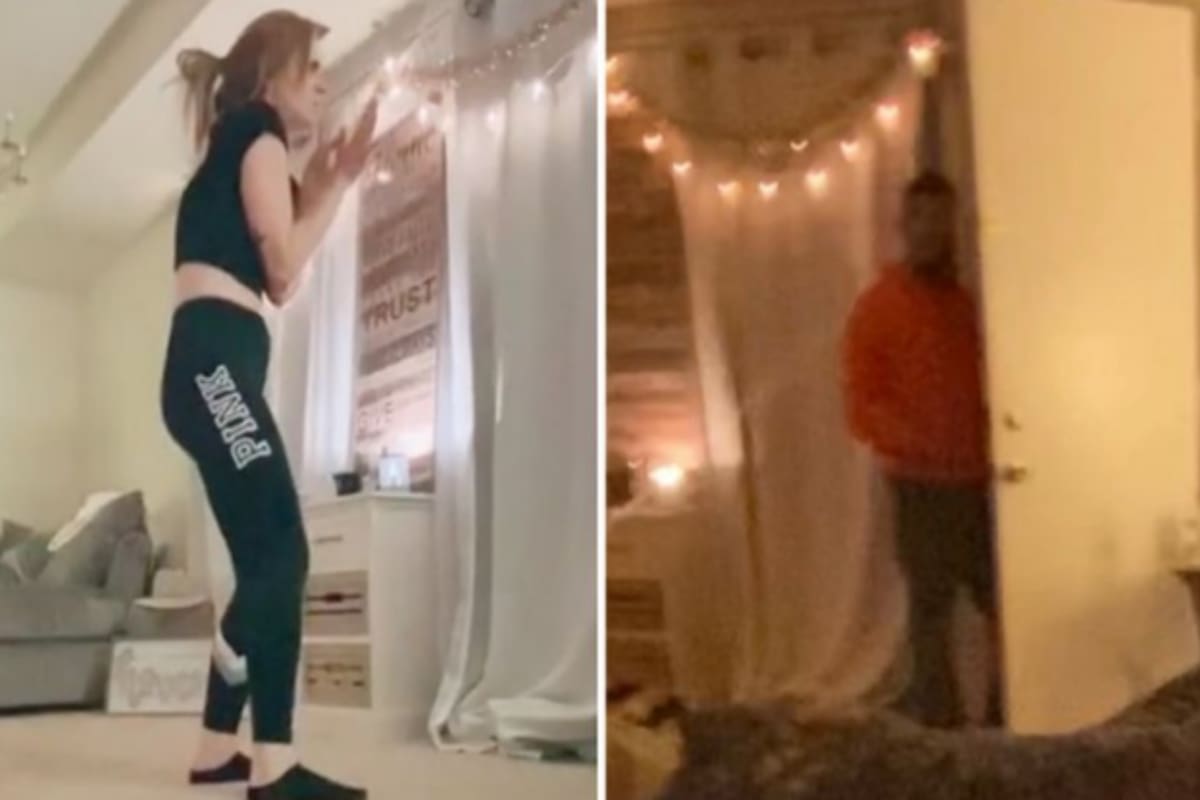 La mujer estaba grabando un video en el living de su casa y fue sorprendida por un hombre desconocido que intentó ingresar a su vivienda