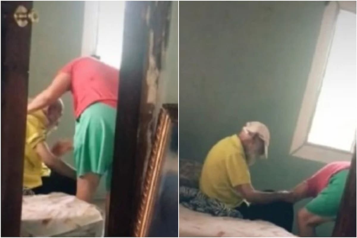 La mujer fue filmada por su hija sin que se diera cuenta (Foto: Captura de video)