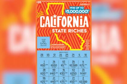 La mujer ganó un millón de dólares con un raspadito de la lotería de California (imagen de referencia)