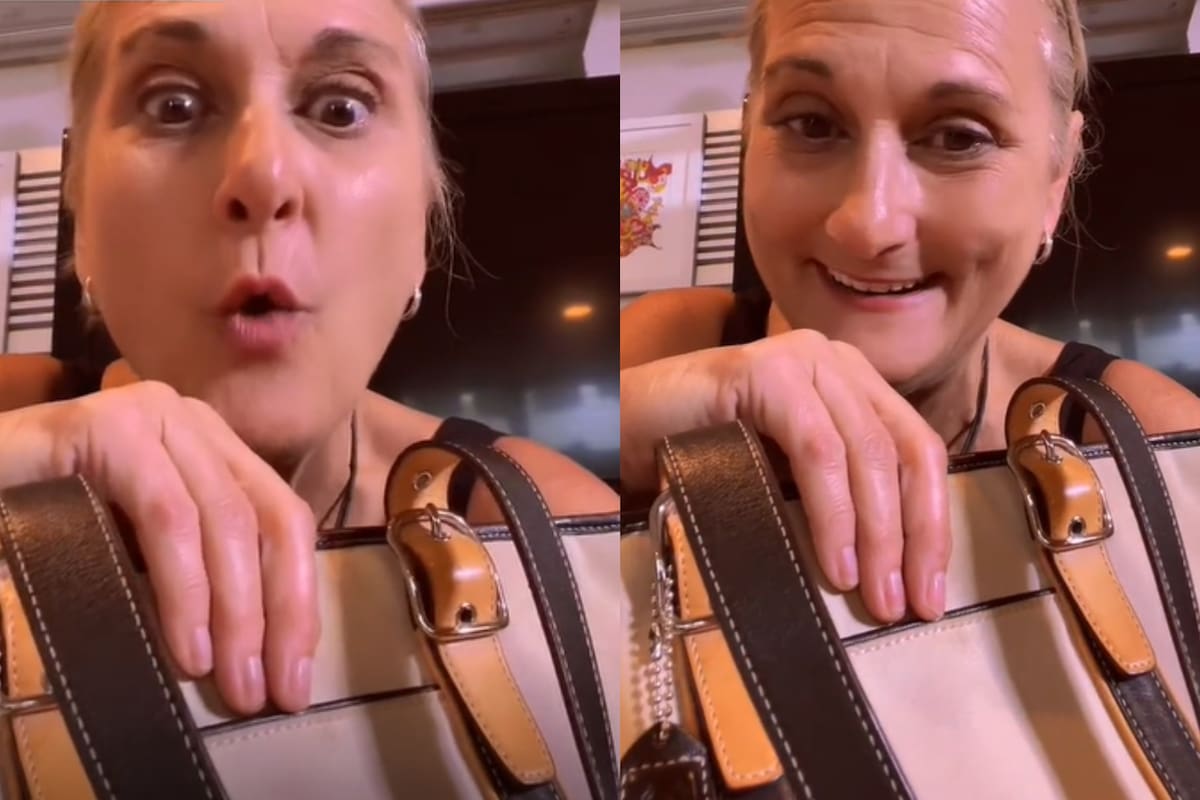 La mujer leyó la carta que encontró en el interior de una cartera (Captura)