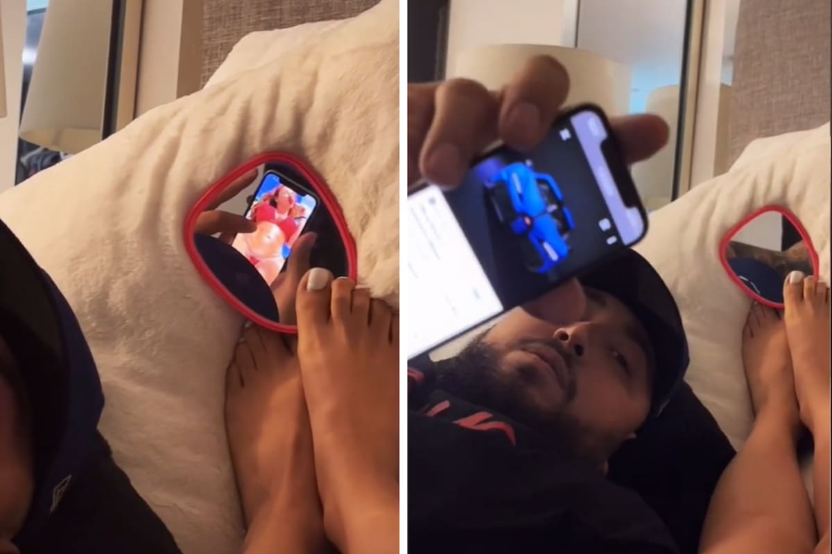 La mujer lo descubrió viendo chicas en las redes sociales y el video se hizo viral