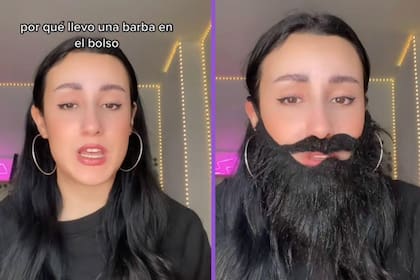 La mujer mostró la técnica que utiliza para evitar que le roben en la calle (TikTok: @marinamese)