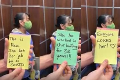 La mujer no imaginó la sorpresa que le hicieron (Foto captura video)